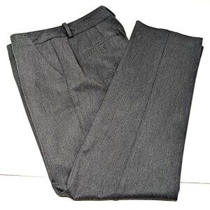 TALBOTS Gray Stretch Dress Pants Trousers Size 8 32x29 Straight Leg Pockets